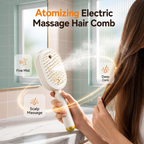 Electric Spray Retractable Air Cushion Comb | 5 in 1 Rechargeable Hair Massage | Steam Hair Brush for Scalp Massage, Detangling, Smoothing, Curling, Relieve Hair Tangles & Dryness | Salon Hair Care Tool
