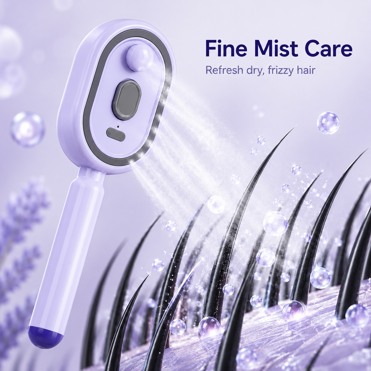 Electric Spray Retractable Air Cushion Comb | 5 in 1 Rechargeable Hair Massage | Steam Hair Brush for Scalp Massage, Detangling, Smoothing, Curling, Relieve Hair Tangles & Dryness | Salon Hair Care Tool