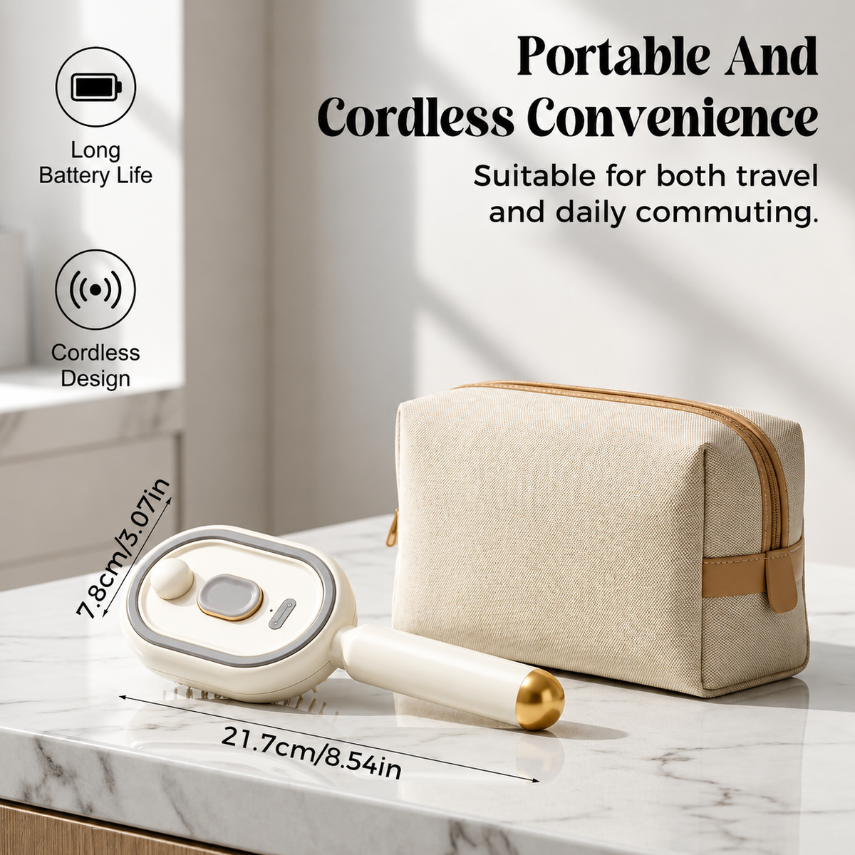Electric Spray Retractable Air Cushion Comb | 5 in 1 Rechargeable Hair Massage | Steam Hair Brush for Scalp Massage, Detangling, Smoothing, Curling, Relieve Hair Tangles & Dryness | Salon Hair Care Tool