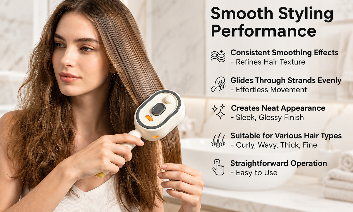 Electric Spray Retractable Air Cushion Comb | 5 in 1 Rechargeable Hair Massage | Steam Hair Brush for Scalp Massage, Detangling, Smoothing, Curling, Relieve Hair Tangles & Dryness | Salon Hair Care Tool